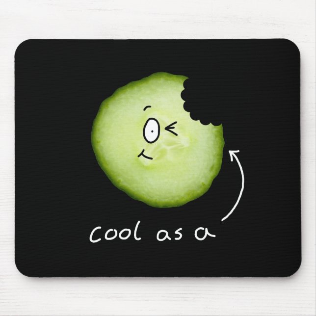 cool comme tapis de souris de concombre (Devant)
