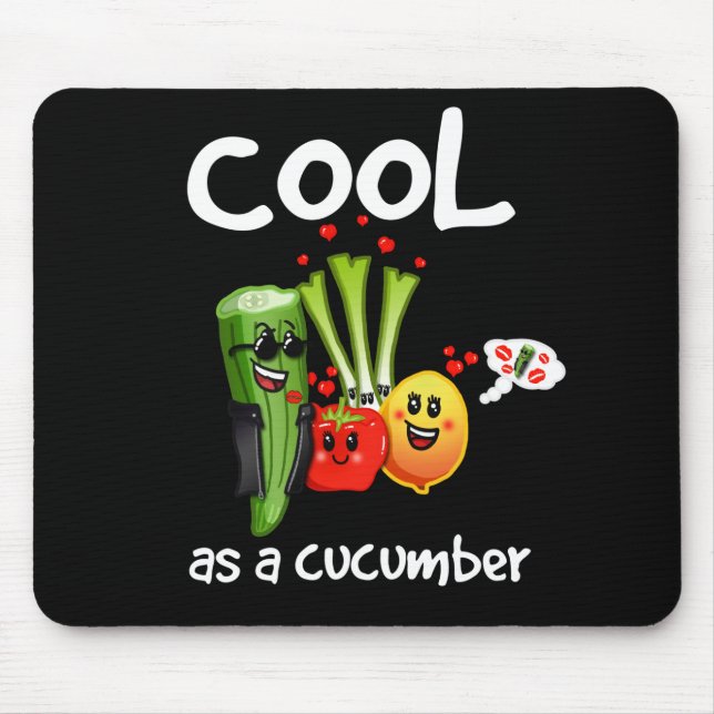 Cool comme tapis de souris de concombre (Devant)