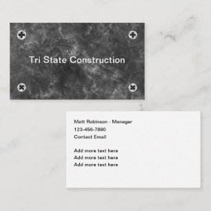 Cool Construction Fastenants Cartes de visite