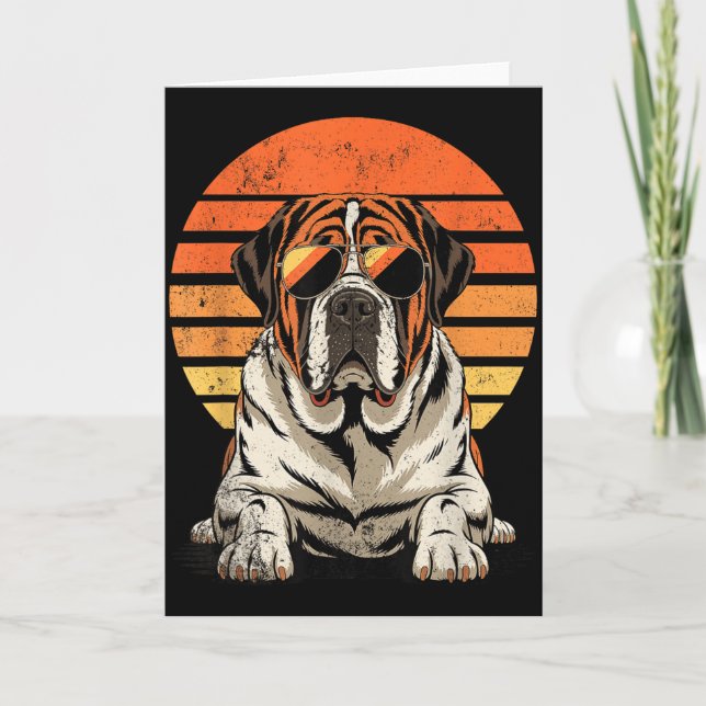 Cool cool Sankt Bernhard Mutter Vater Geschenk Vin Karte (Vorderseite)