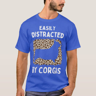 Cool corgi lovers dog design leopard girls funny c T-Shirt