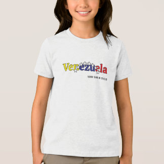 cool country flag customize kid's Venezuelan Tri-Blend Shirt