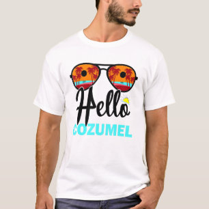 Cool Cozumel Mexiko Insel Sommerurlaub Sonnenunter T-Shirt