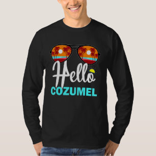 Cool Cozumel Mexiko Insel Sommerurlaub Sonnenunter T-Shirt