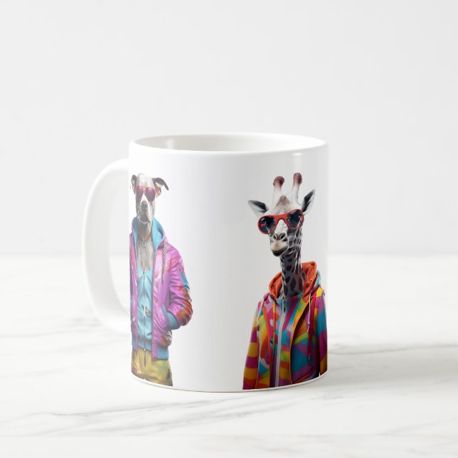 Cool Crew” – Colour-Pop Animal Squad Mug Kaffeetasse (Vorderseite Links)