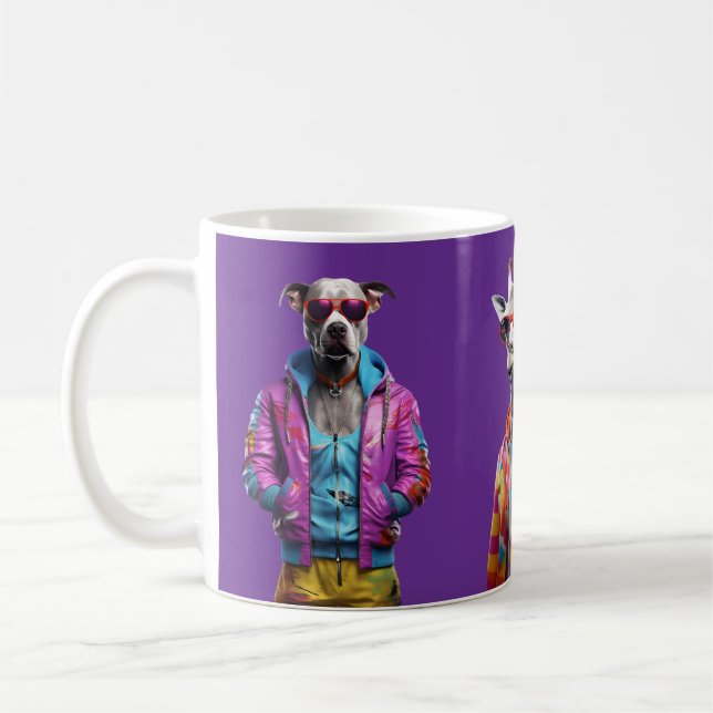 Cool Crew – Colour-Pop Animal Squad Purple Mug (Gauche)
