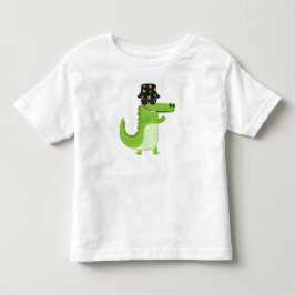 Cool Crocodile with Sunglasses & Leafy Bucket Hat Kleinkind T-shirt