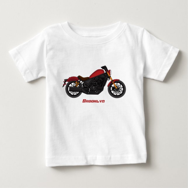Cool cruiser style motorcycle  baby t-shirt (Vorderseite)