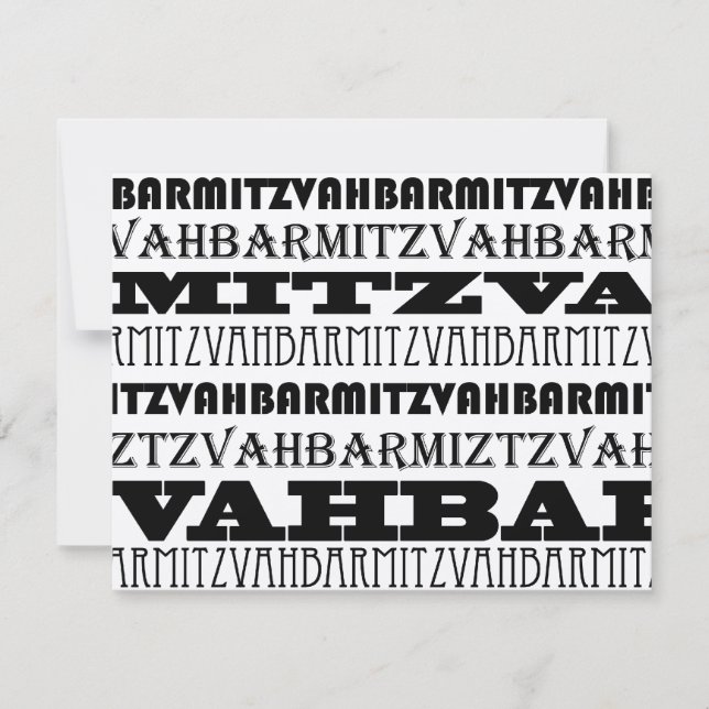 Cool customisé Bar Mitzvah Invitation RSVP (Devant)