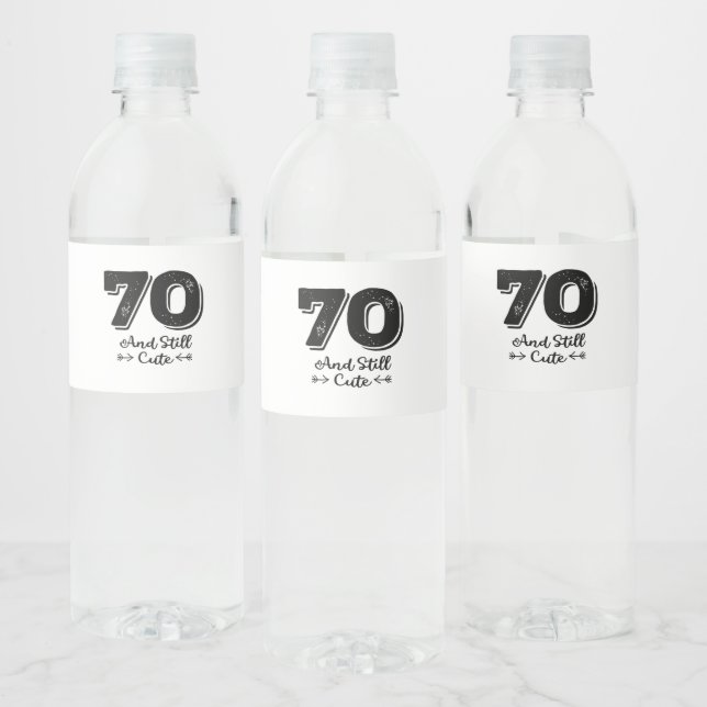 cool cute 70th birthday quote sayings (Flaschen)