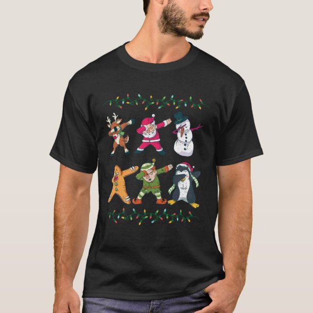 Cool Dabbing Festive Designs X Mas T-Shirt (Vorderseite)