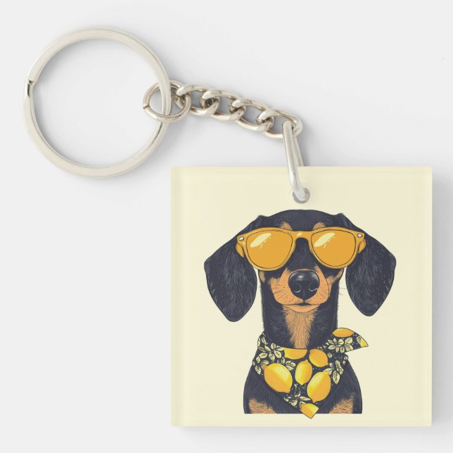 Cool Dachshund Dog Sunglasses Lemons (Devant)