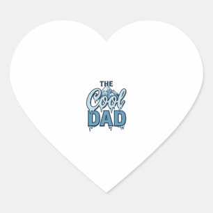 Cool Dad Mountain Vintage Grafikdesign_1 Herz-Aufkleber