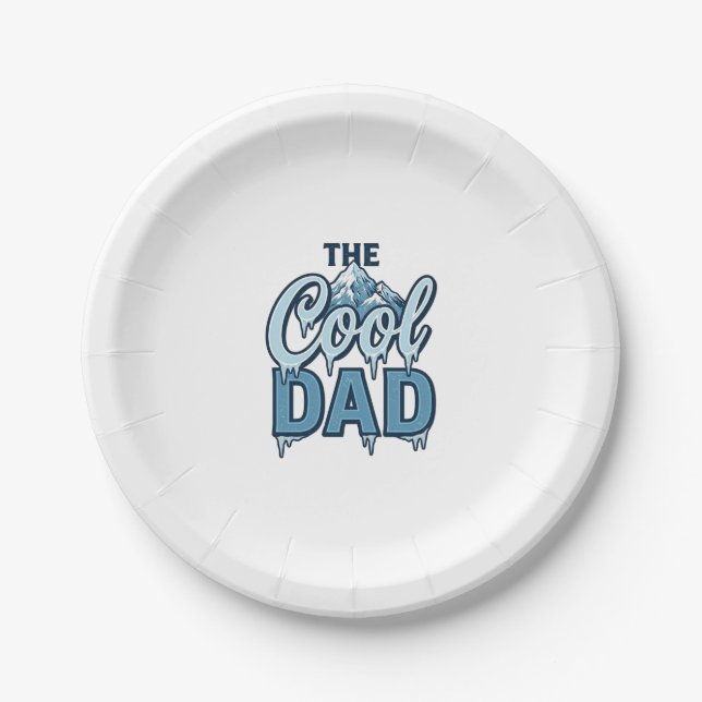 Cool Dad Mountain Vintage Grafikdesign_1 Pappteller (Vorderseite)