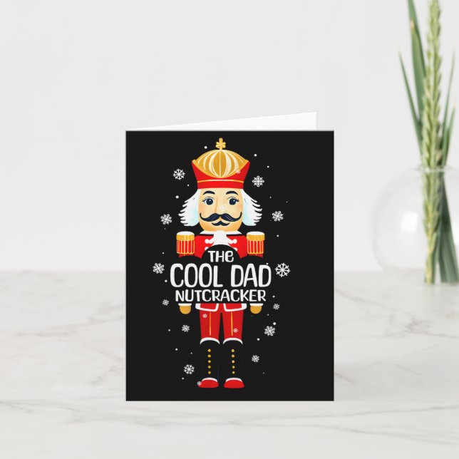 Cool Dad Nutcracker Funny Christmas Family Matchin Karte (Vorderseite)