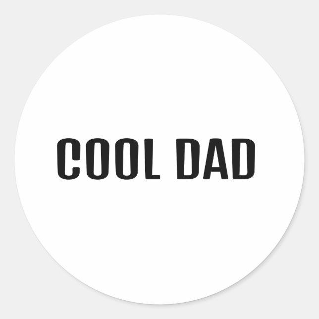 Cool Dad Runder Aufkleber (Vorderseite)