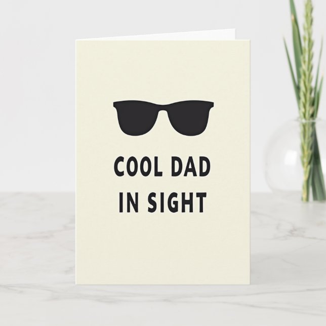 Cool Dad Silhouette Karte (Vorderseite)