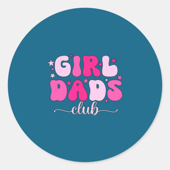 Cool Dads Club Cool Dad To Be Cket Father's Day Da Runder Aufkleber (Vorderseite)