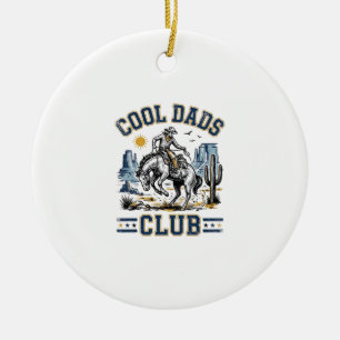 Cool Dads Club Vintage Cowboy Western Hemd Design Keramik Ornament