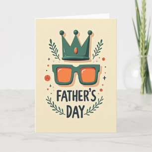 Cool Dads Day Crown Sonnenbrille Karte