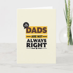 Cool Dads Typography Karte