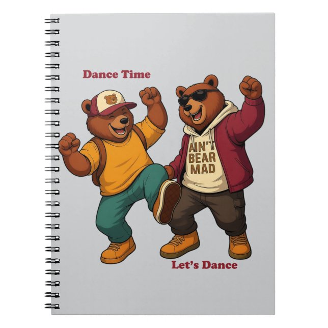 Cool Dancing Bears Notizblock (Vorderseite)