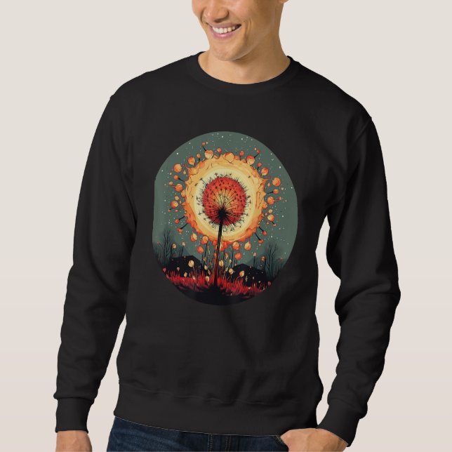 Cool Dandelion Flames with Seeds Sweatshirt (Vorderseite)