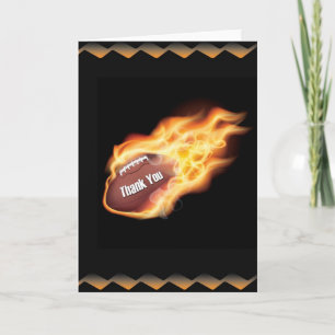 Cool Danke, dass Sie die Fußballkarte Flaming gewä Dankeskarte