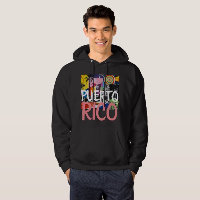 Cool de Porto Rico Sweat - shirt à capuche murale, (Devant entier)