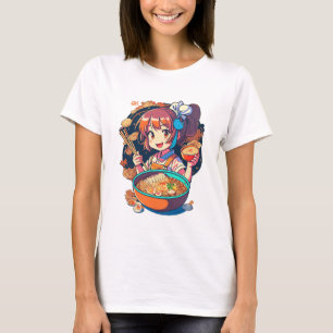 cool décontracté avec T-shirt "Anime Character Eat
