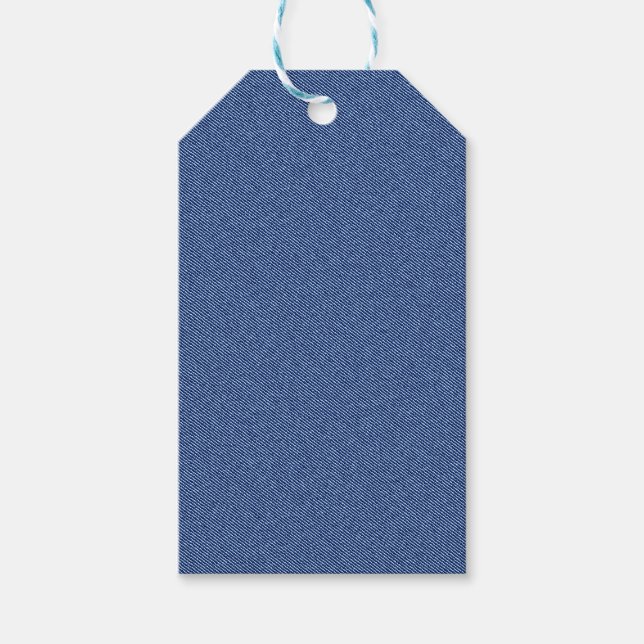 Cool Denim Blue Jeans Geschenkanhänger (Vorderseite)
