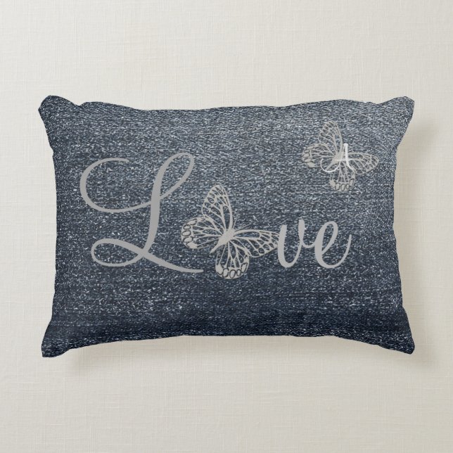 Cool Denim Look Dekokissen (Vorderseite)