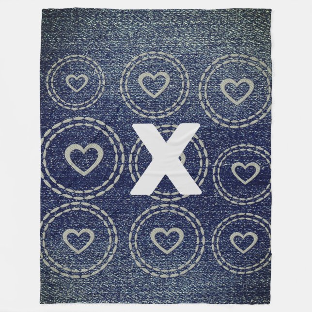 Cool Denim Look Fleecedecke (Vorderseite)