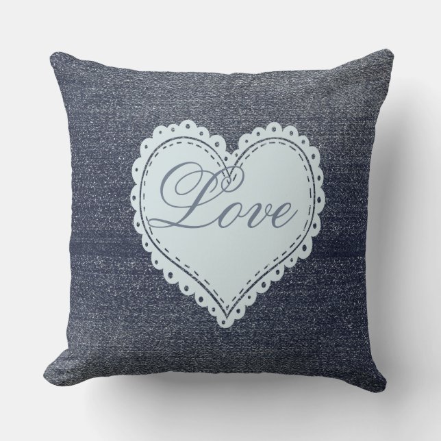 Cool Denim Look Kissen (Vorderseite)