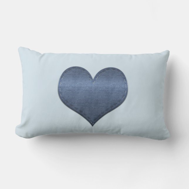 Cool Denim Look Lendenkissen (Vorderseite)