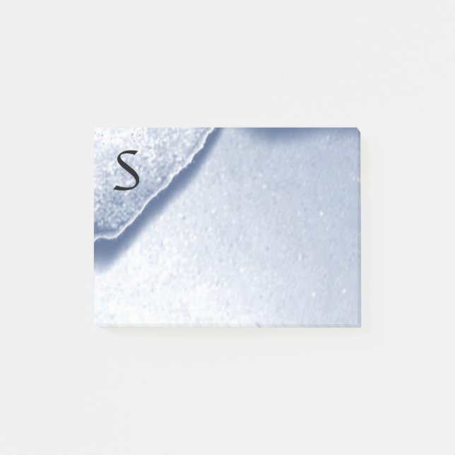 Cool Denim Look Personal Initial Post-it Klebezettel (Vorderseite)
