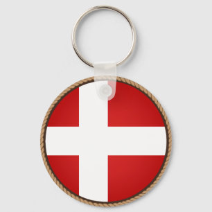 Cool Denmark Flag Seal Schlüsselanhänger
