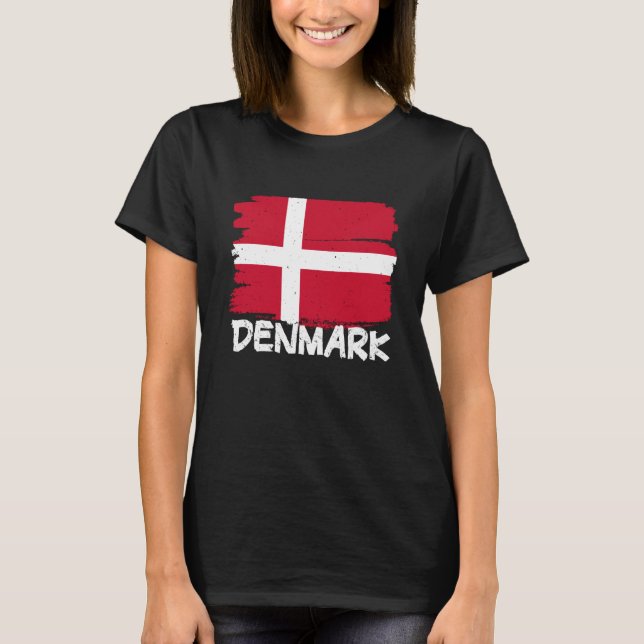 Cool Denmark Flag T-Shirt (Vorderseite)