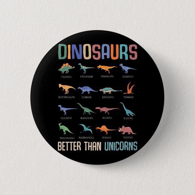 Cool Dinosaur Fan Dino Boys Trex Button (Vorderseite)