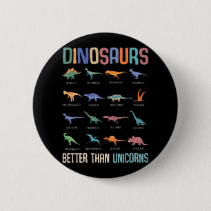 Cool Dinosaur Fan Dino Boys Trex Button