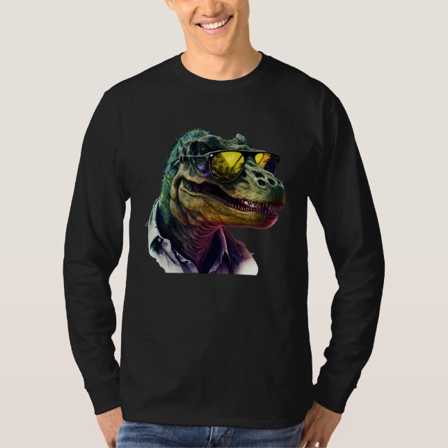 Cool  dinosaur Tyrannosaurus Rex T-Shirt (Vorderseite)