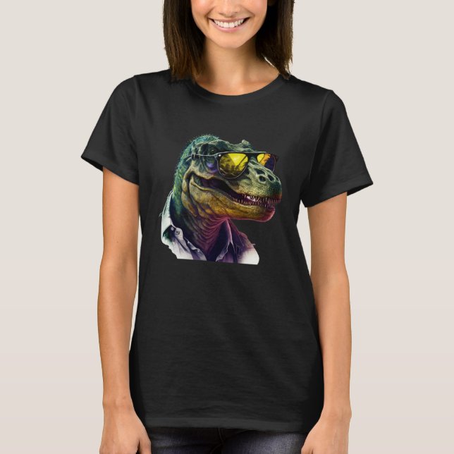 Cool  dinosaur Tyrannosaurus Rex T-Shirt (Vorderseite)