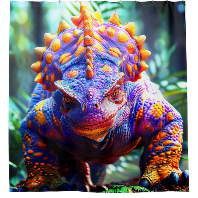 Cool Dinosaurier Duschvorhang (Vorderseite)