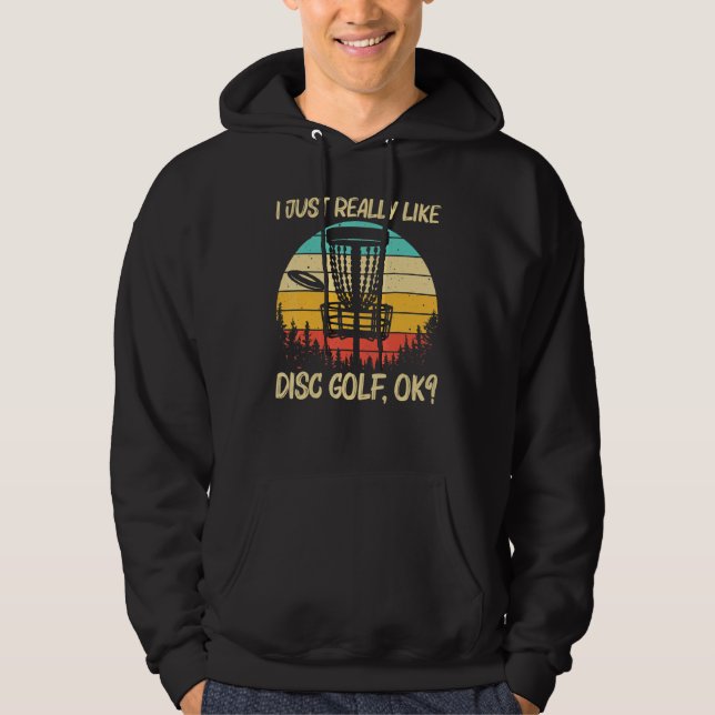 Cool Disc Golf For Men Women Disc Golf  Player Hoodie (Vorderseite)