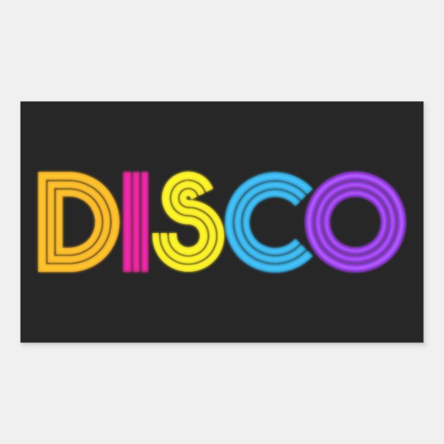 Cool Disco musique mot art sticker (Devant)