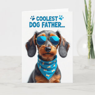 Cool Dog Vatertag Portrait Karte