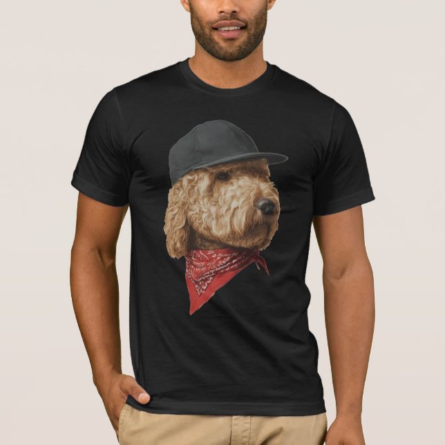 Cool Dog with Cap & Bandana T-Shirt | Stylish Dog  (Vorderseite)