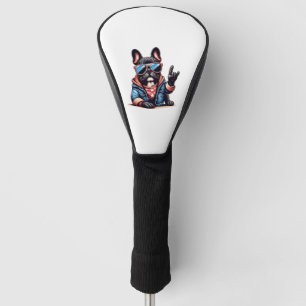 Cool Dogzz ein cooler französischer Bulldoggen mit Golf Headcover
