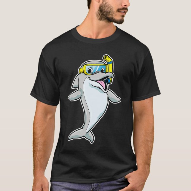 Cool Dolphin Snorkel Whale Cute Dolphins Lover Men T-Shirt (Vorderseite)