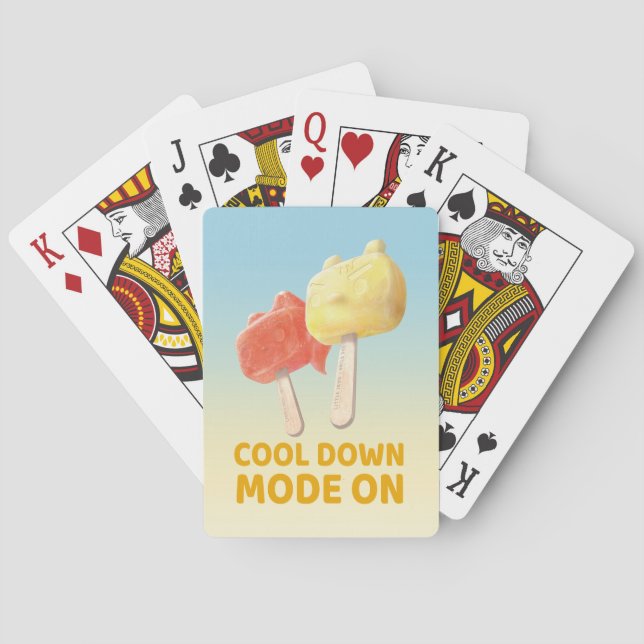 Cool Down Mode On: Iron T & Bunny Girl Popsicles Spielkarten (Rückseite)